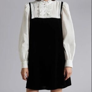 & OTHER STORIES Frilled Two-Tone Mini Dress